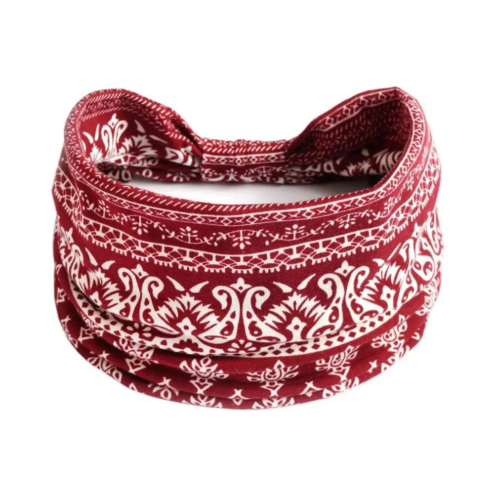 Bandanna Wide Sports Yoga Headband Stretch Hairband Elastic Hair Band Turban