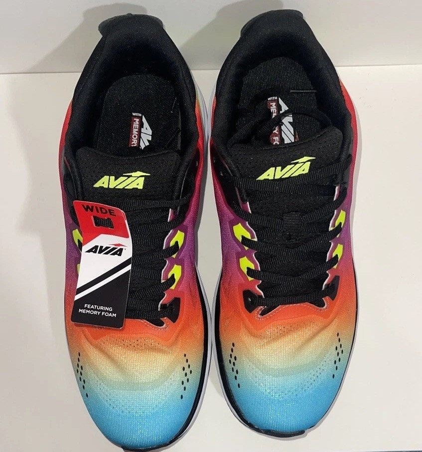 Avia AVI-MOVE Memory Foam Running Shoes Women’s Wide L9/R9.5 Multicolor Sneakers