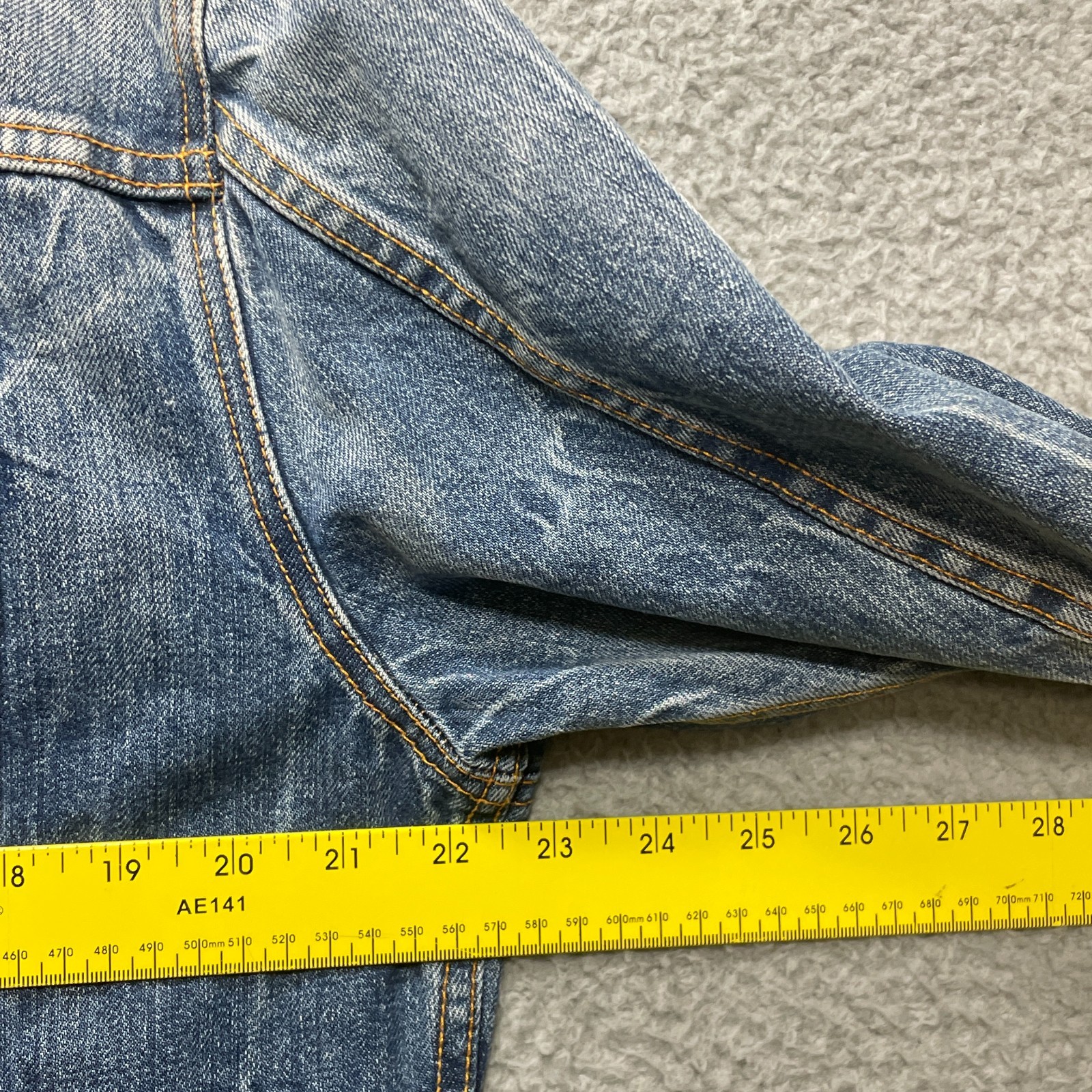 NUDIE JEANS CO Denim Jacket Mens XXL Blue Terry Organic Cotton Romania