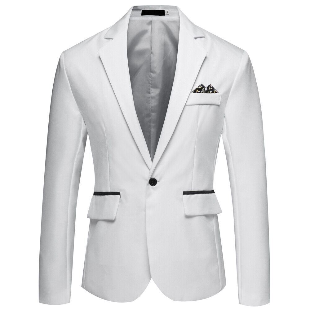 Men’s Tuxedo Jacket Notched Lapel One Button Suit Blazer for Dinner Wedding Prom