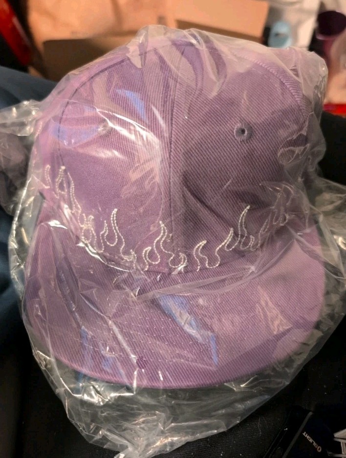 1050NYC Purple Flame Baseball Cap Men’s Size 7 Casual