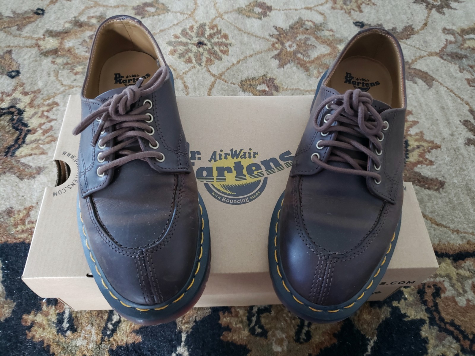 Dr. Martens 2046 Crazy Horse Dark Brown Leather Shoes Oxford UK 4 Women 6 Men 5