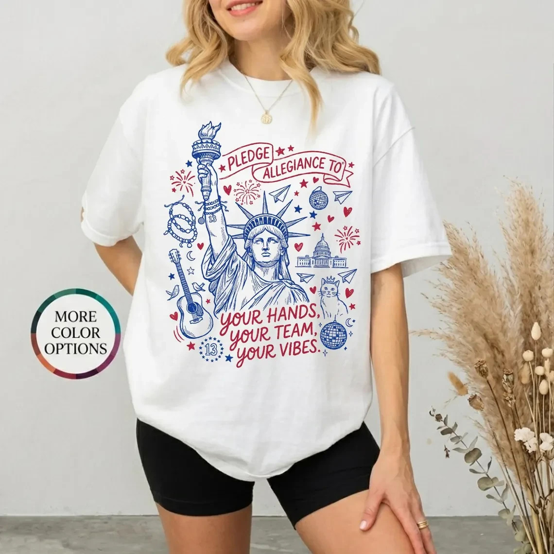 Patriotic Music Lover Shirt Retro 4th of July Band Fan Graphic Tee Gift Tee