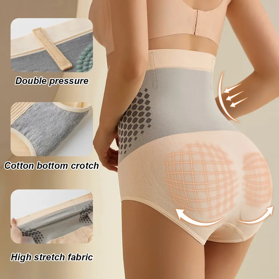 Women’s High Waist Shaping Panties Magnetic Therapy Abdomen Control Waist Traine
