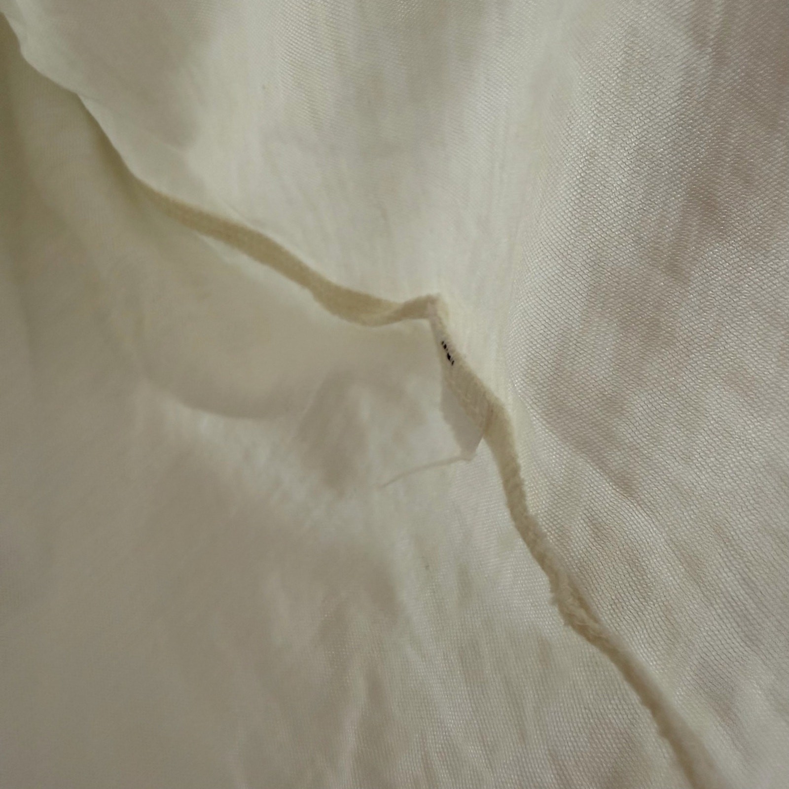 Nation Los Angeles White Ruffle Trim PuffSleeve Top XS Anthropologie Peru Cotton