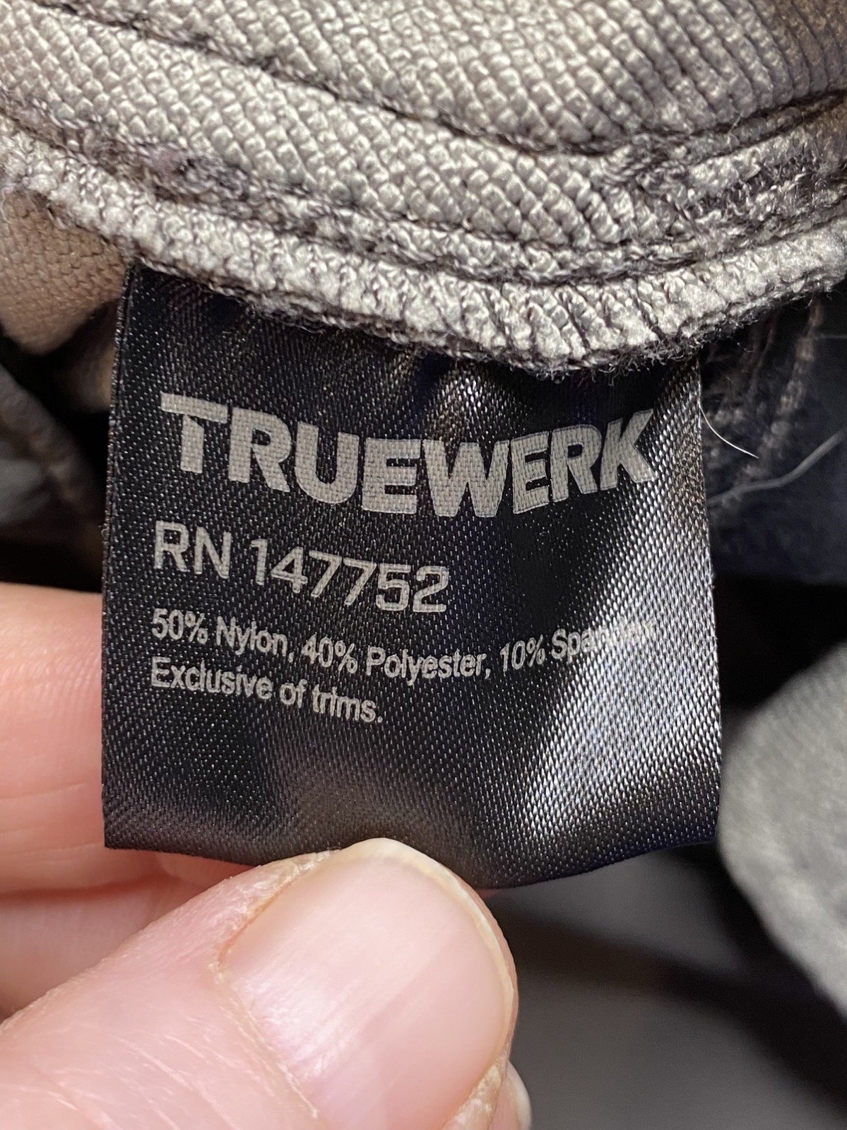 Truewerk T1 Werkpant men’s 38×34 Gray Cargo Tactical softshell workwear pants(G)