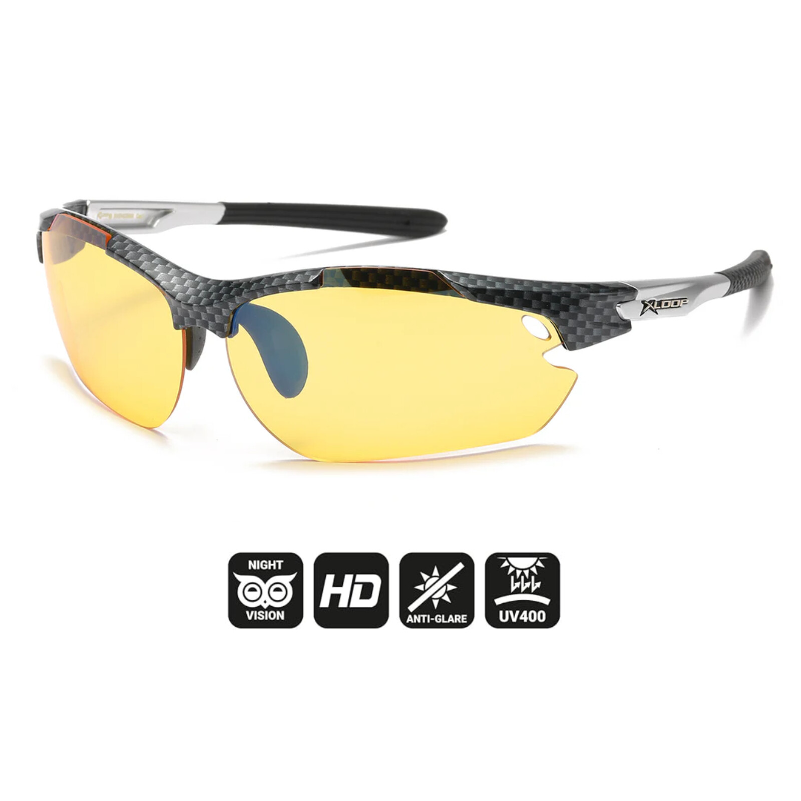Xloop SPORT DAY NIGHT DRIVING VISION SUNGLASSES YELLOW HIGH DEFINITION GLASSES
