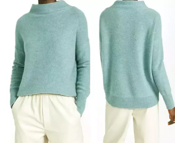 TAHARI Funnel Neck 100% 2-PLY Cashmere Sweater SOFT LUXE 5 Colors