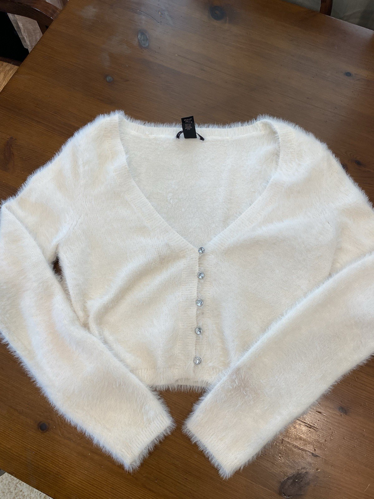 Victoria’s Rhinestone embellished CARDIGAN Sweater Gorgeous! Sz S Super Soft!