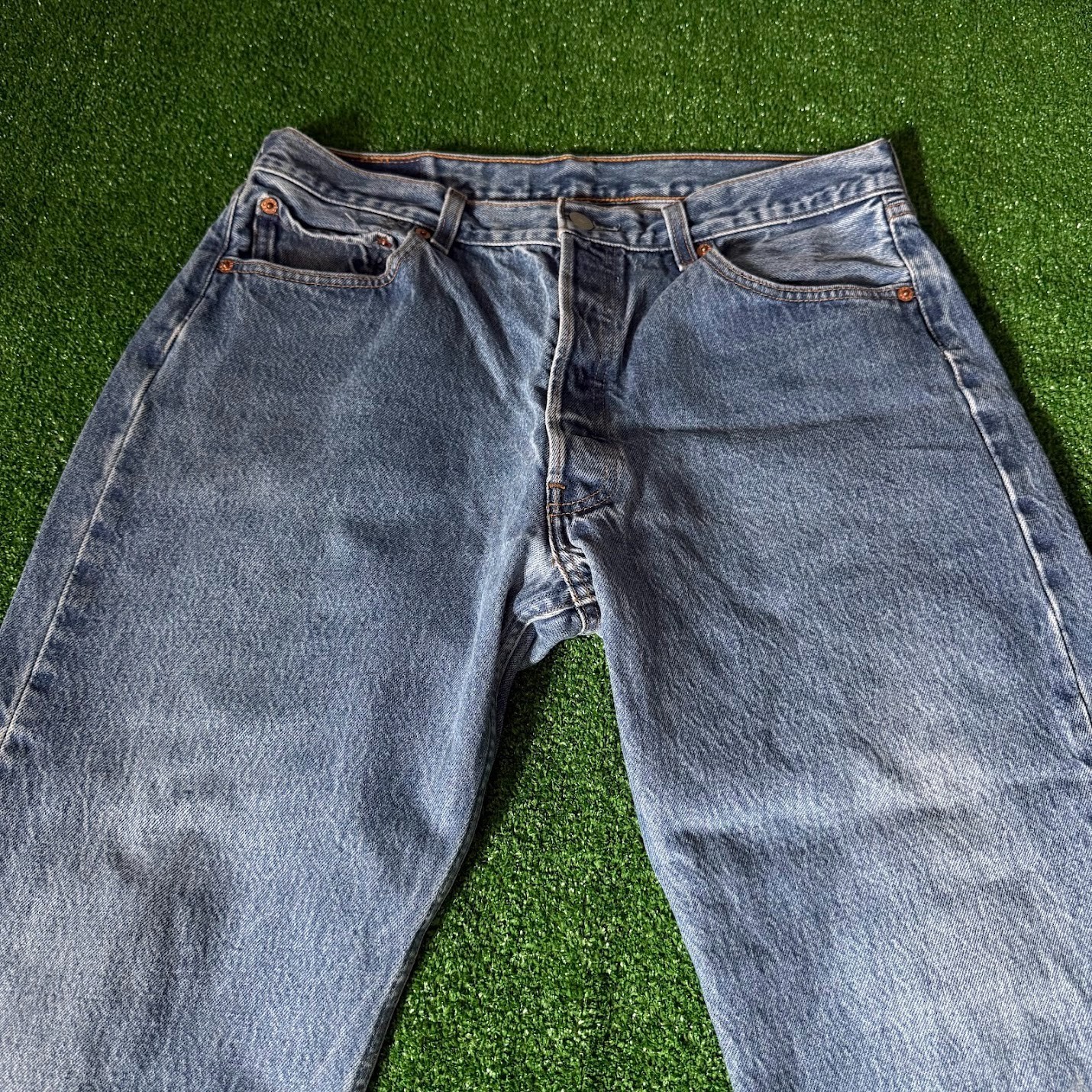 Vintage 2001 Levi’s 501XX Shrink To Fit STF Rigid Denim Jeans 36×30 Button Fly