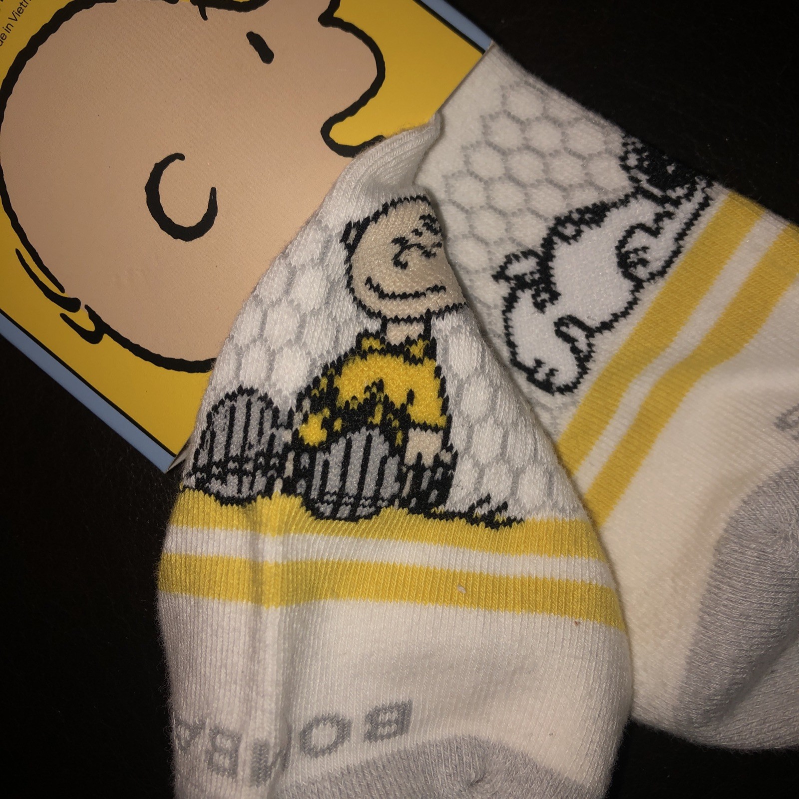 Bombas Original Peanuts Charlie Brown Snoopy Socks Size M Rare
