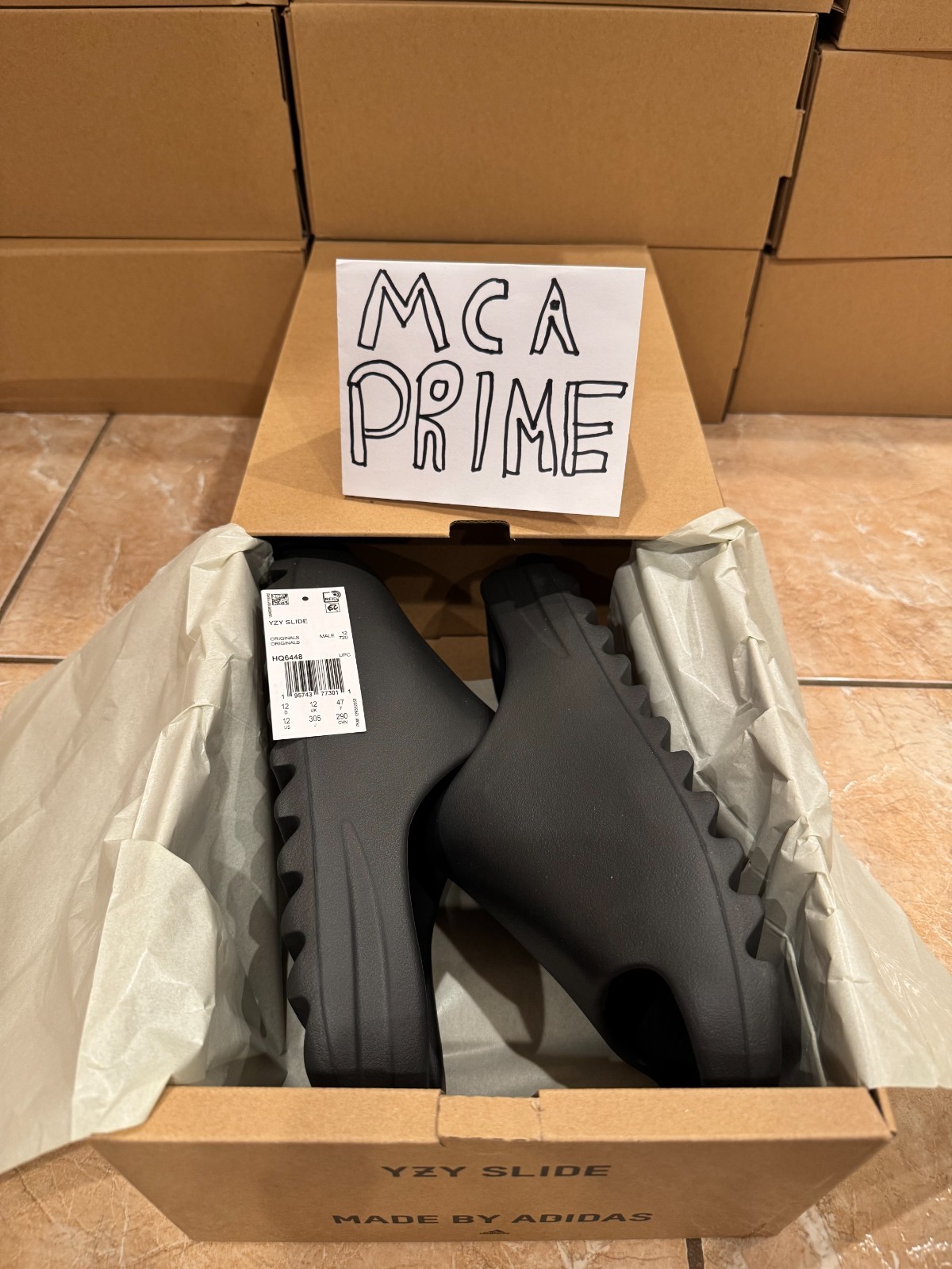 Adidas Yeezy Slide Onyx HQ6448 SIZES 5-13 FAST/FREE SHIPPING (NEW with Receipt)