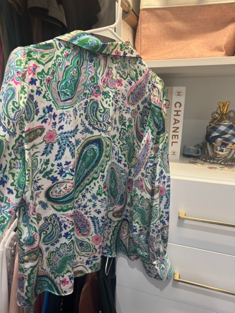 zara paisley blouse