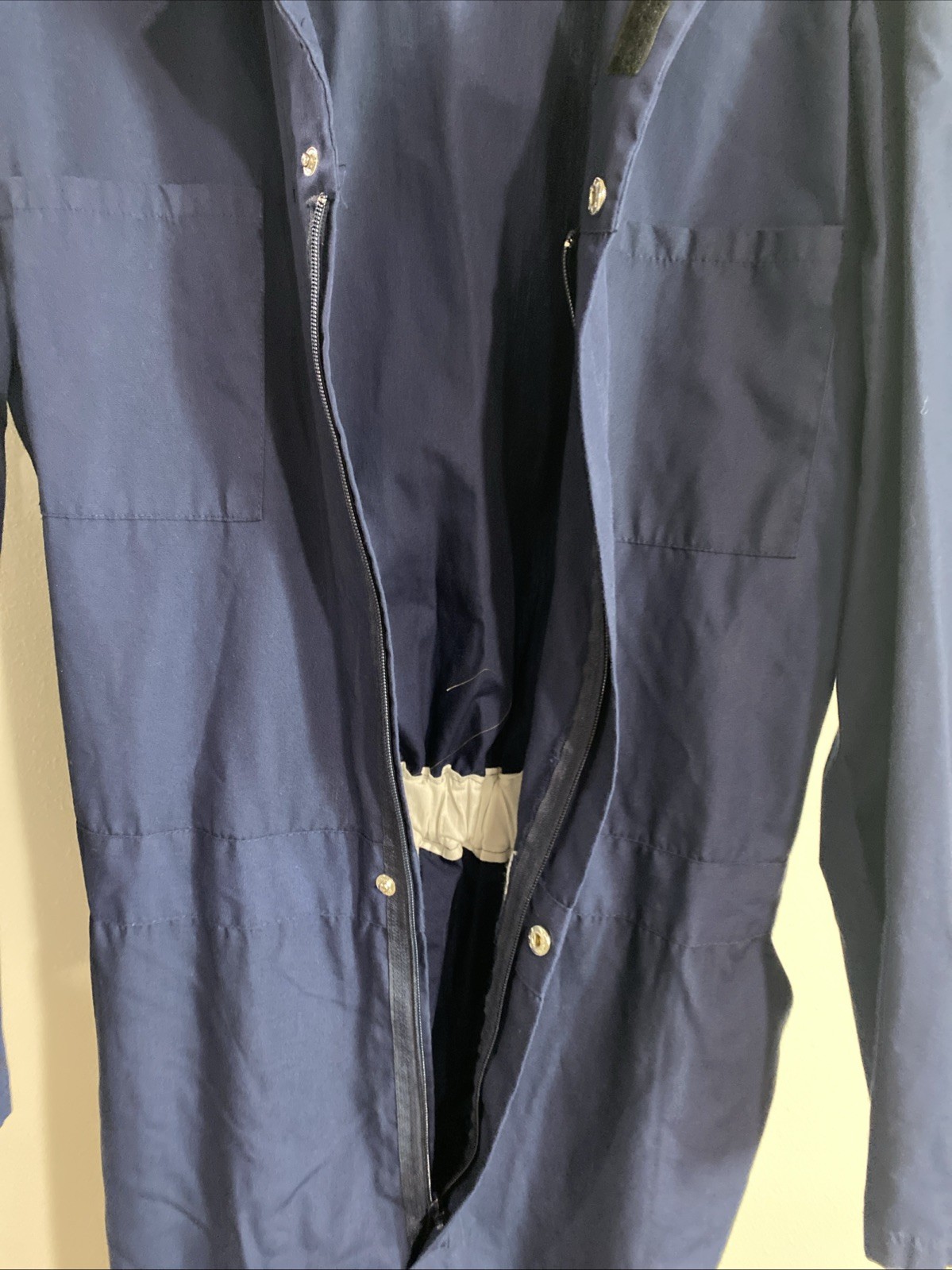 Toptie mens coveralls uniform suit NAVY mechanic work pants shirt LARGE EUC A4