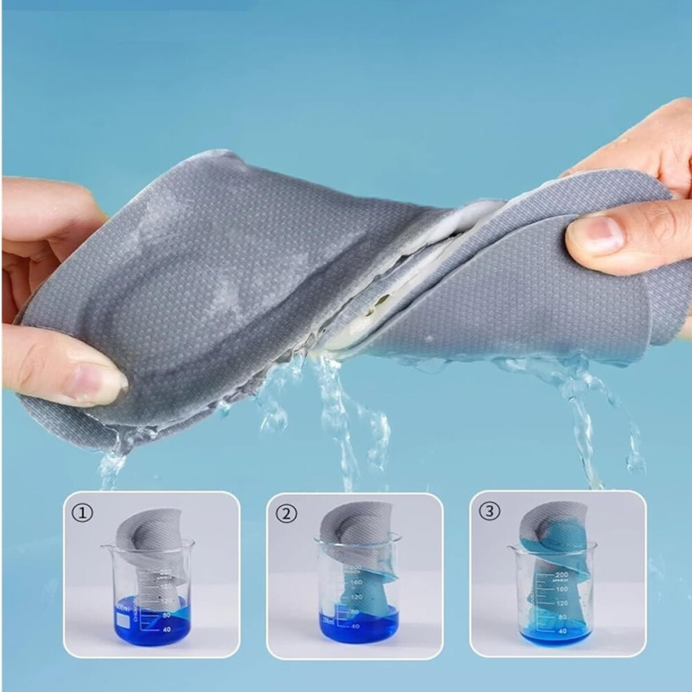 3Pairs Cushioning Insoles Memory Foam Work Sports Soft Insoles – Size Large 7-14