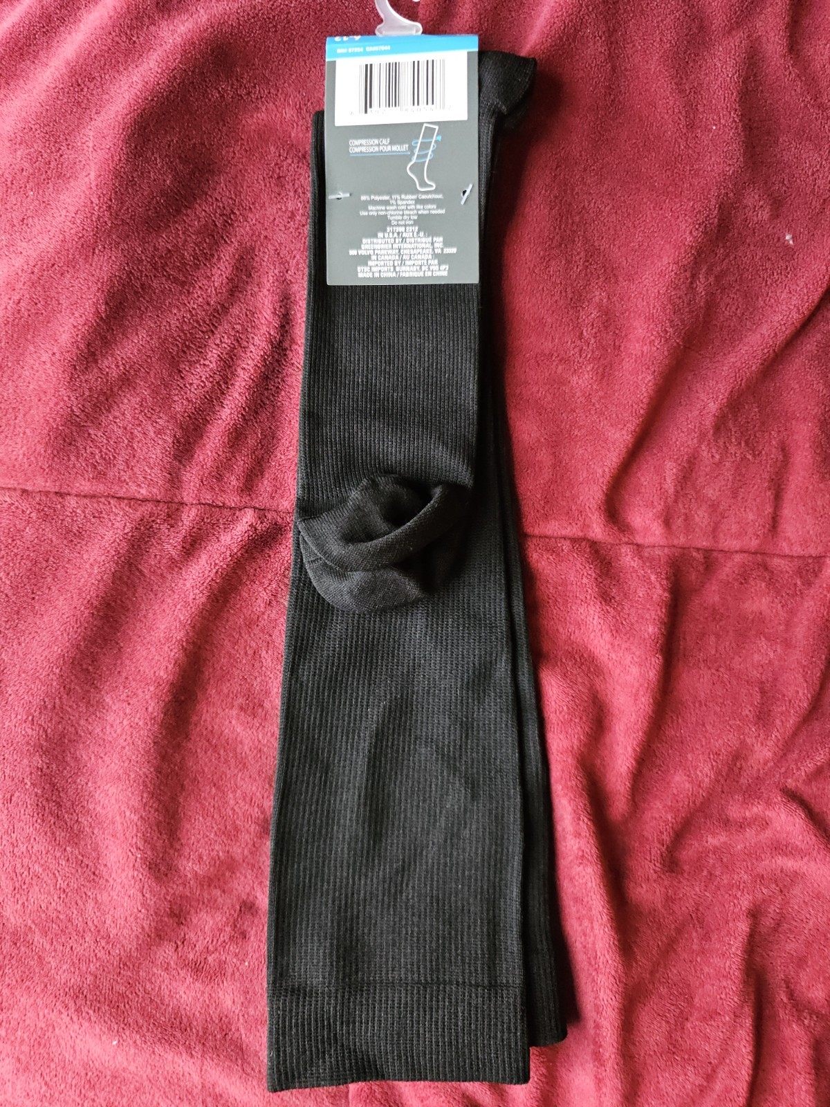 Juncture Mens Compression Calf Knee High Socks Long Size 6-12 Black NWT One Pair