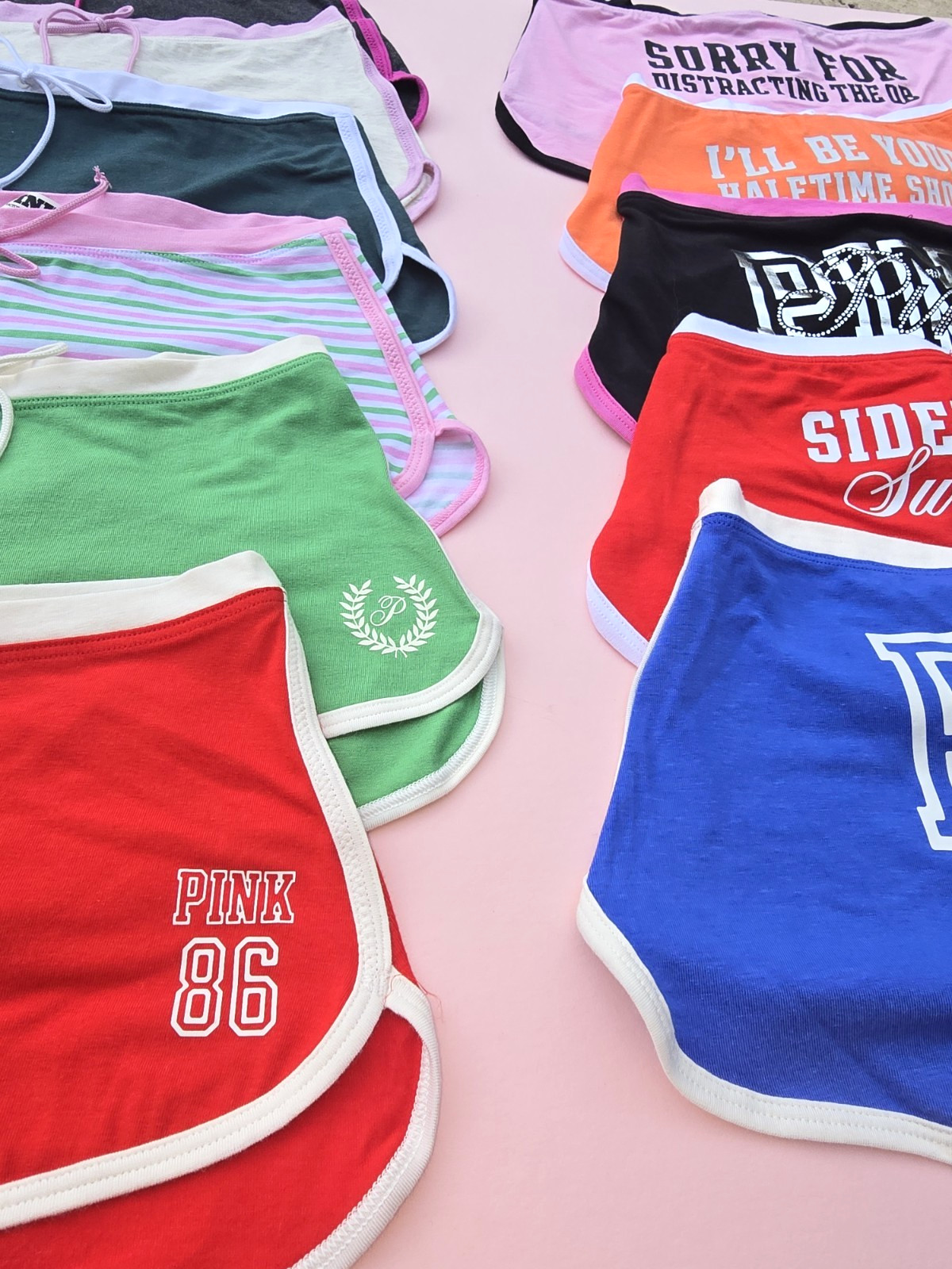 Victoria’s Secret Pink Dorm Boyshort Panty Red Blue Green XS S M L XL NWT