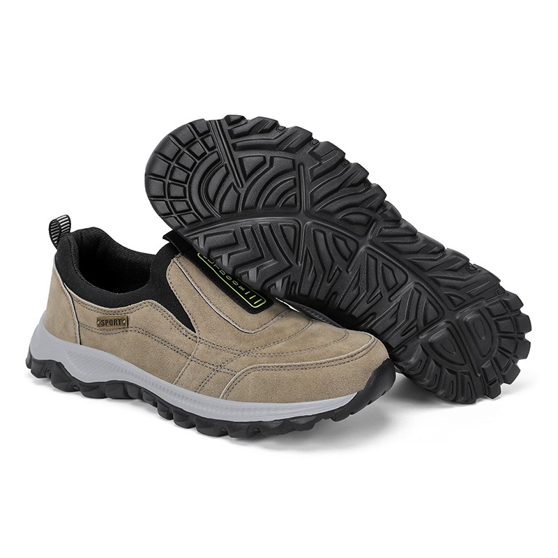 Men’s Slip-On Walking SneakersHiking Orthopedic Slip-On Wide Trail Shoes
