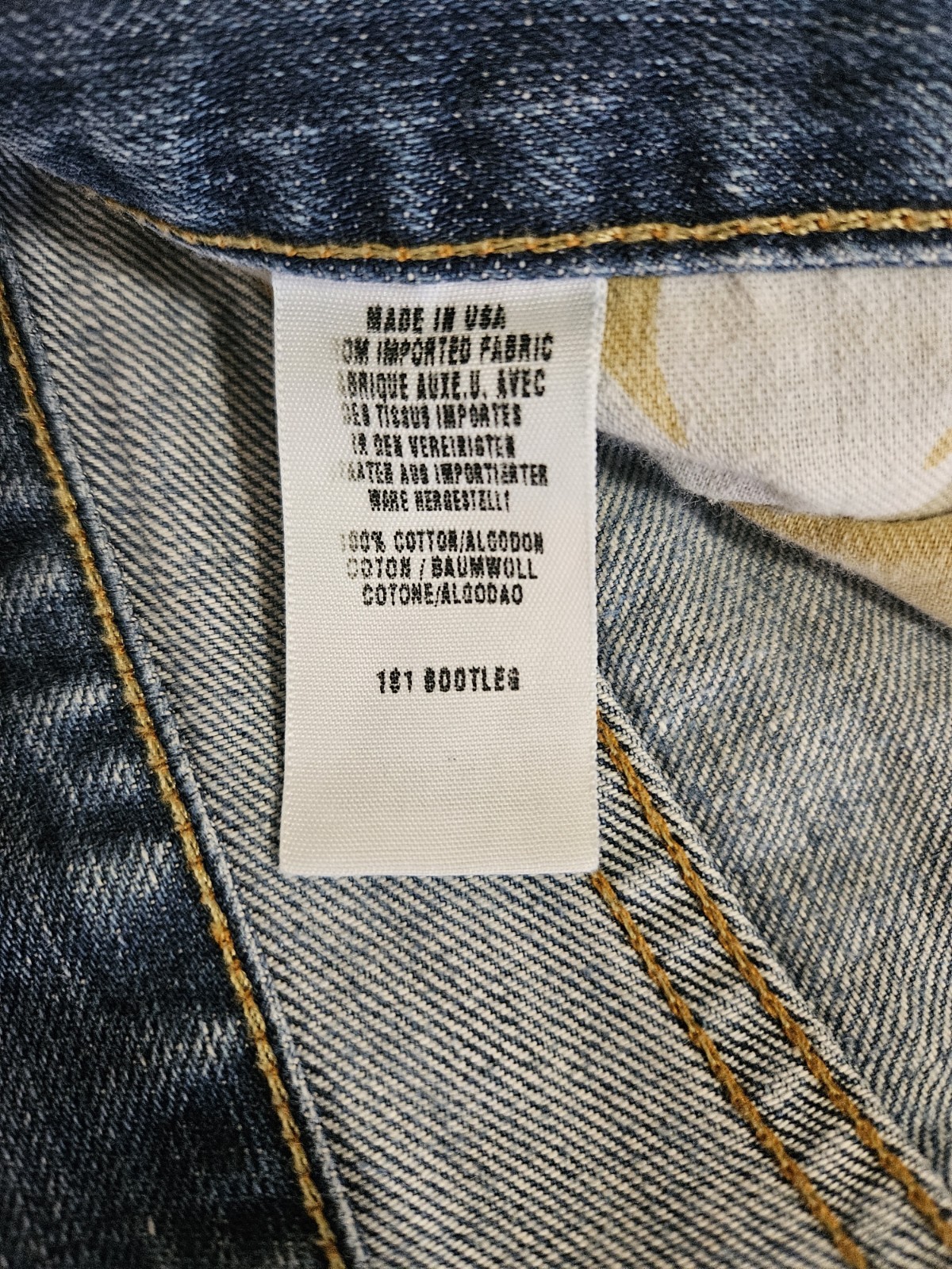 Lucky Brand Bootcut Denim Jeans Medium Wash Blue Cotton Men Button Zip