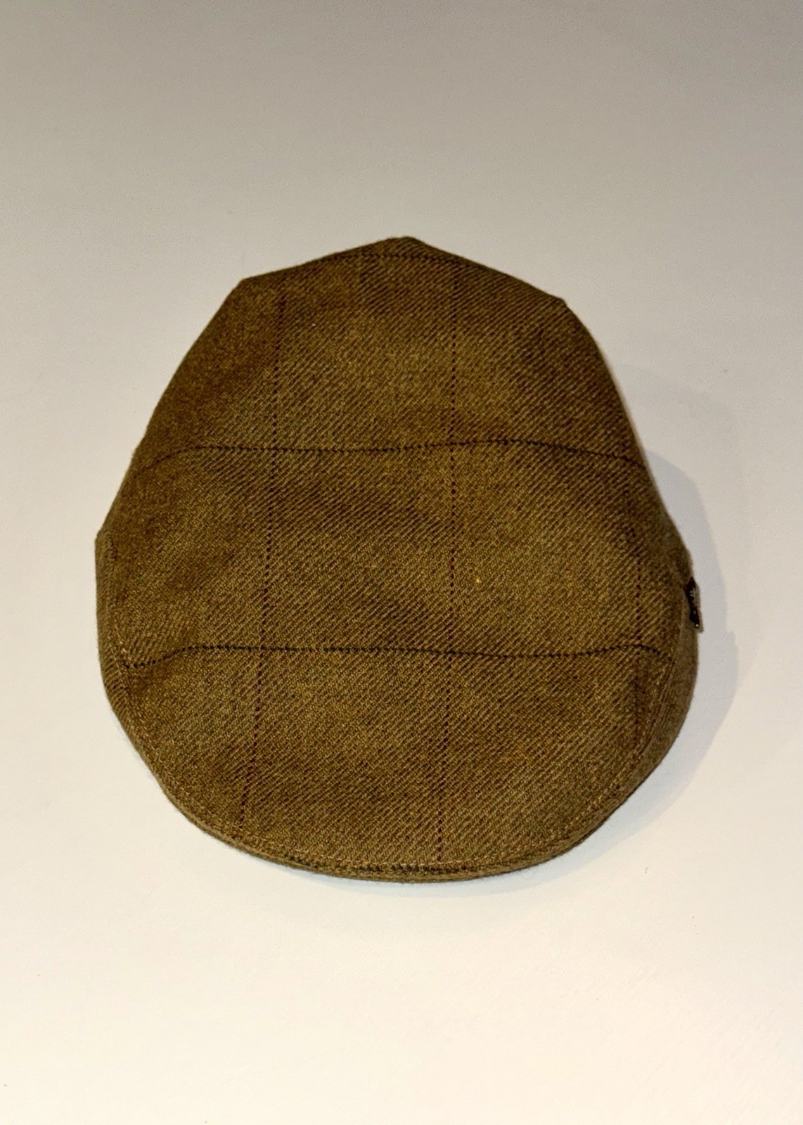 White Horse 100% Wool Flat Cap Brown Newsboy Ivy Hat Made In Portugal Teflon NWT