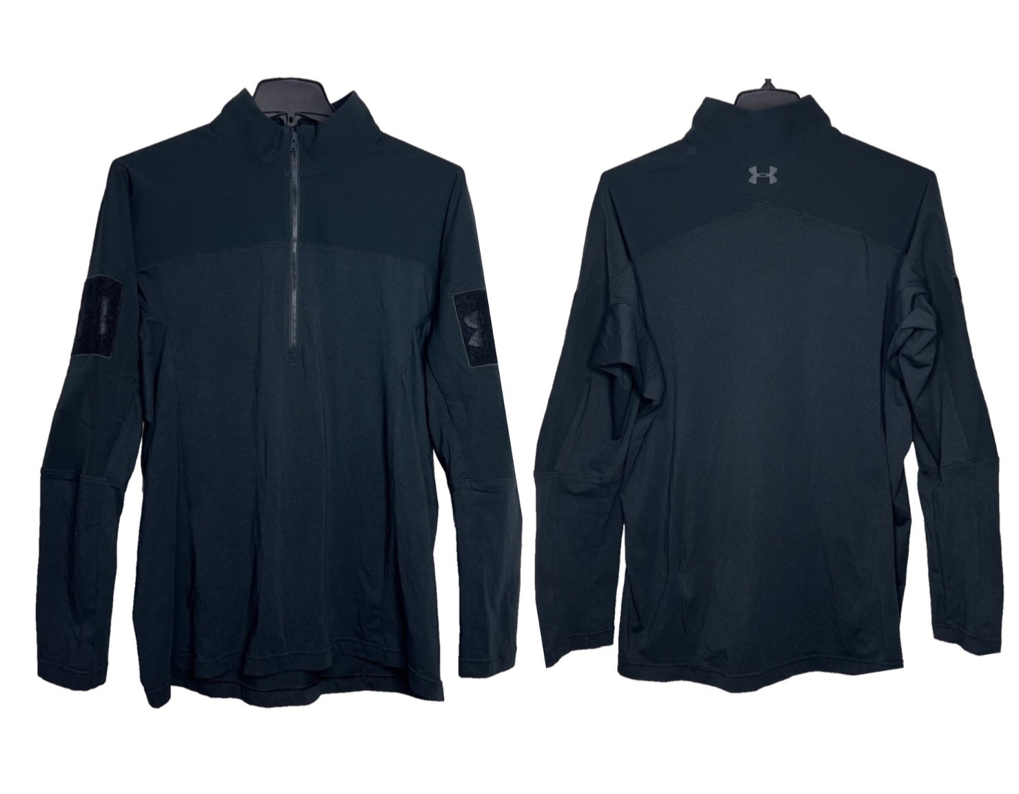 Under Armour Mens L Tactical Combat Shirt 1/4 Zip Long Sleeve Black 279639 NWOT