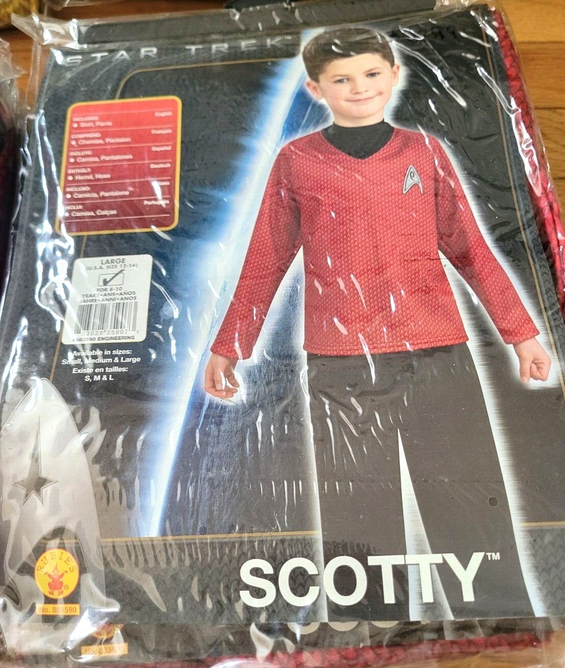 Star Trek Kids – Rubies Costumes Kirk, Scotty, Spock, Lt Uhura – Use Drop Down