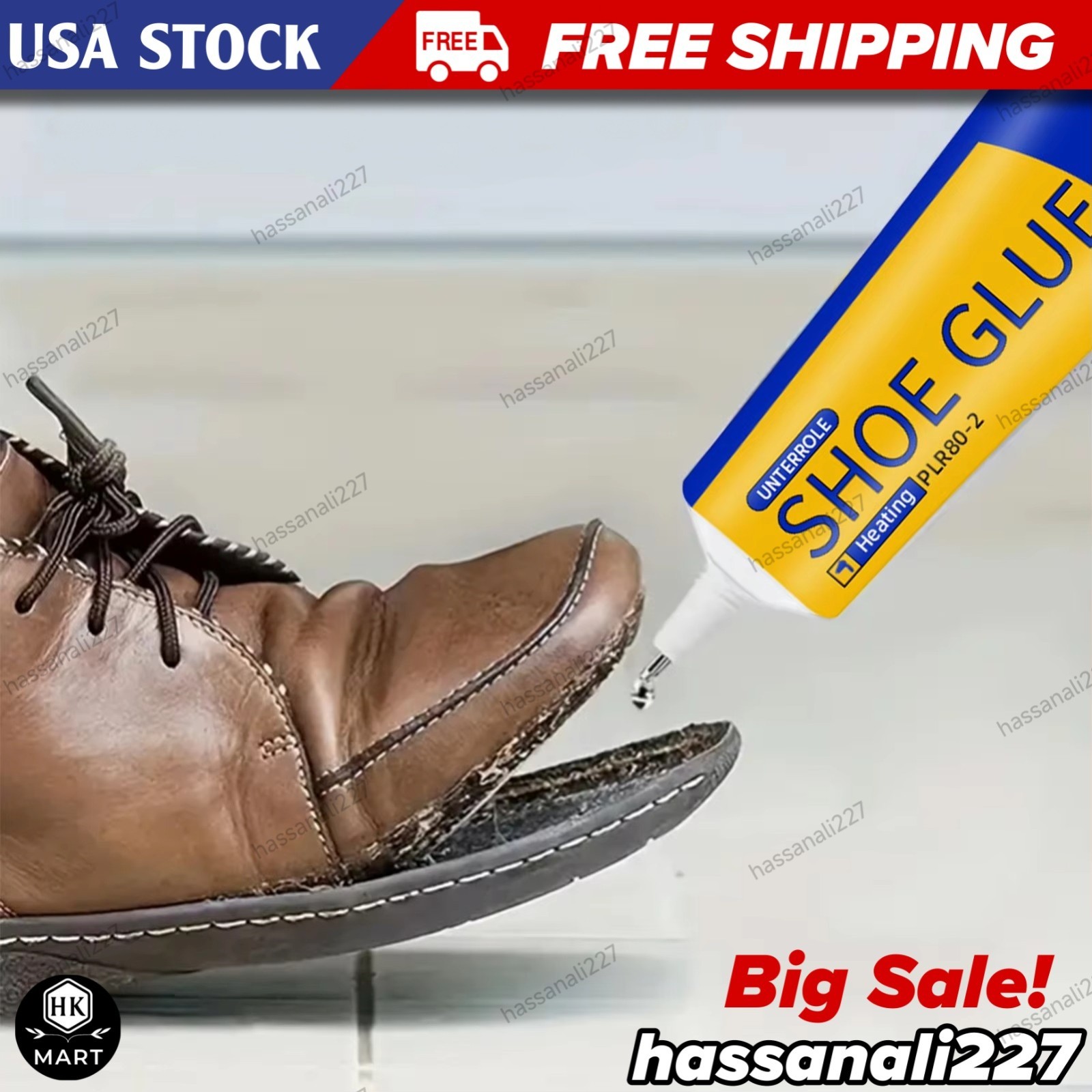 Super Strong Shoe Glue 60ml Waterproof Repair Adhesive for Sneakers Leather US