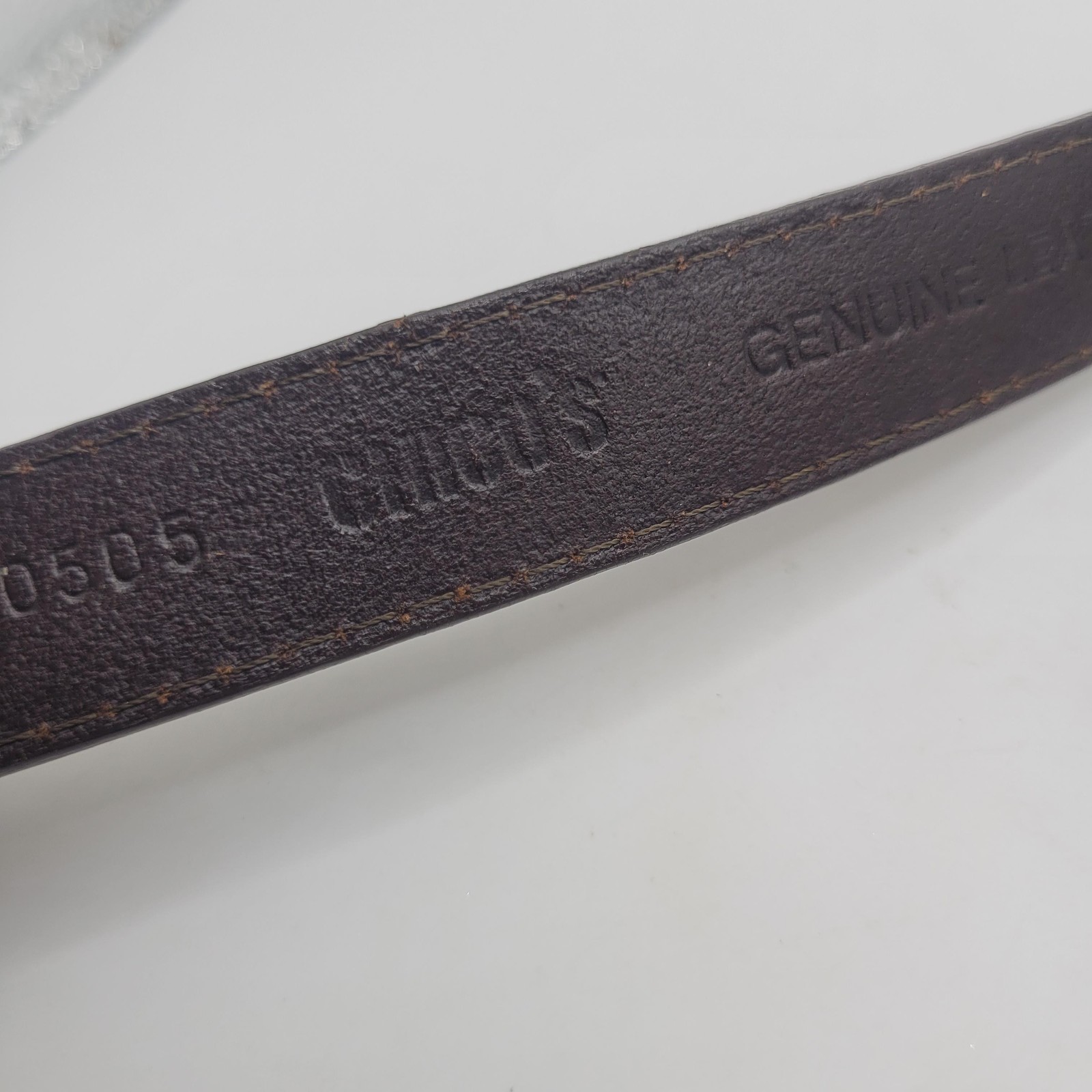Chicos Belt Medium Brown Leather Waist Toggle Buckle Minimalist Adjustable Boho