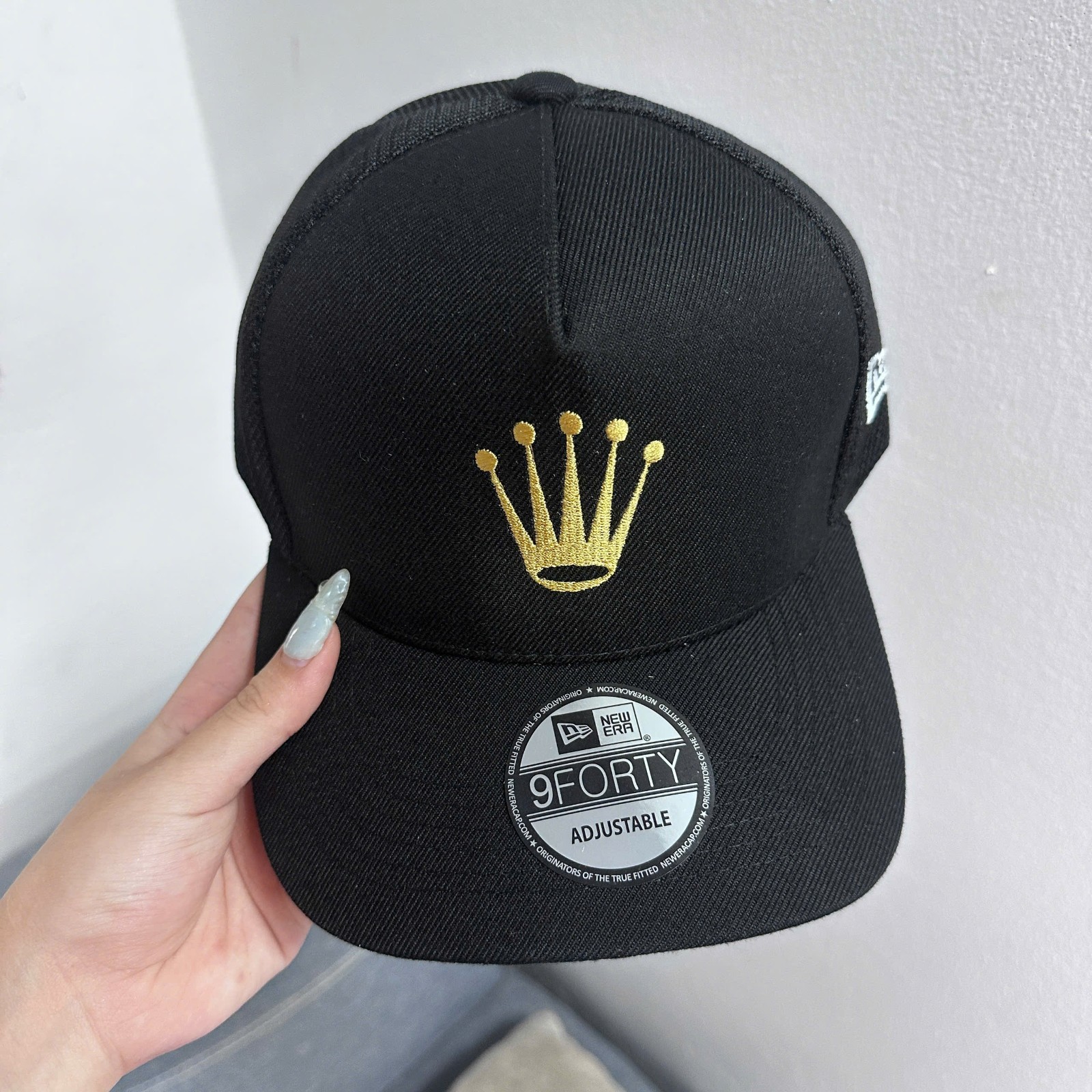 Rolex Gold Crown Trucker Hat Black Mesh Back Adjustable Snapback