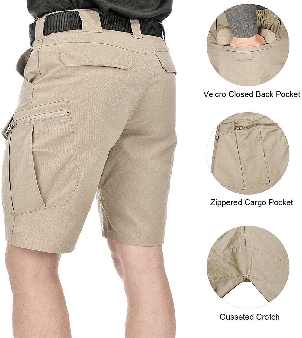 Mens Summer Tactical Shorts Cargo Outdoor Waterproof Hiking Fishing Track Shorts