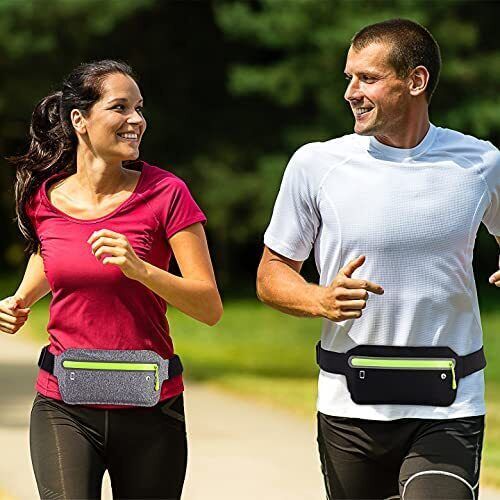 Reflective Running Belt Fanny Pack Waist Pouch Outdoor Camping Hiking Zip Bag
