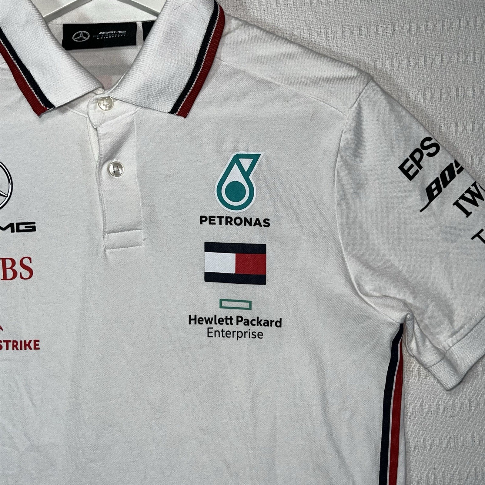 Mercedes AMG Mens Petronas F1 Team Polo Shirt Size XS Racing Formula 1
