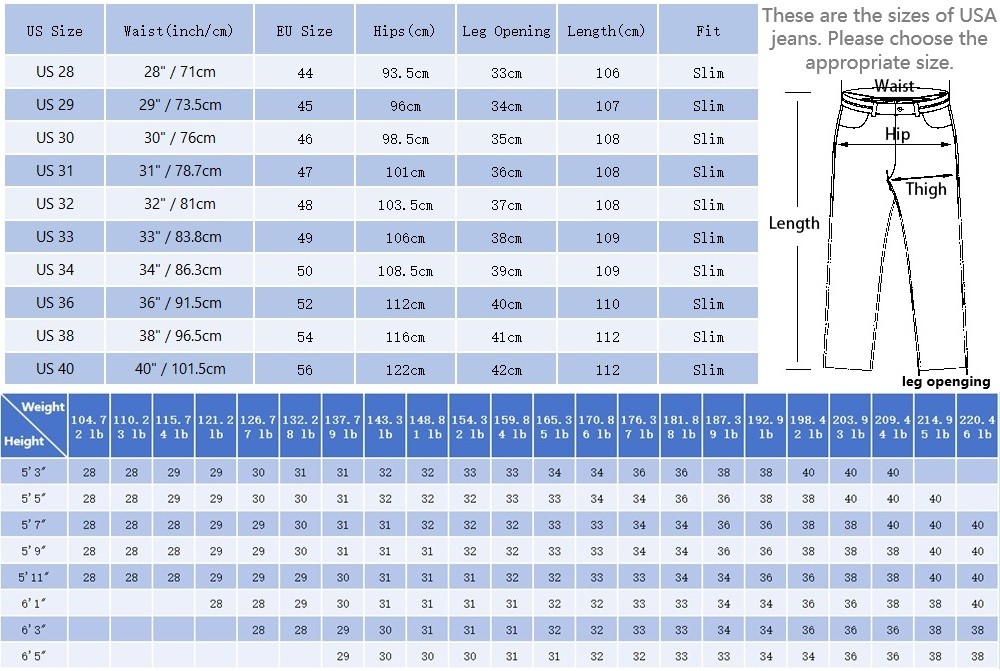 Men’s Punk Ripped PU Patch Slim fit Jeans Retro Classic High Quality Black Pants