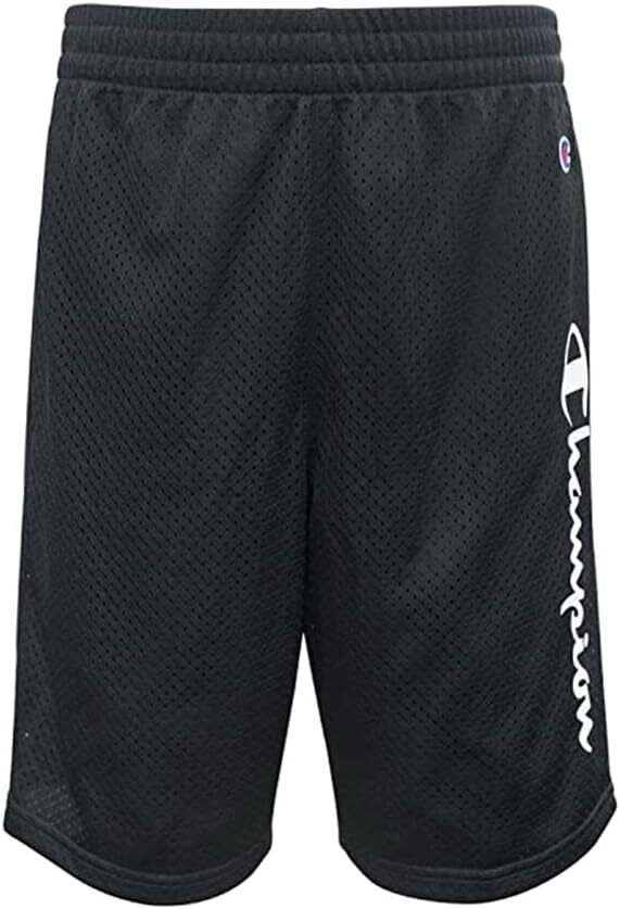 Champion Boys Vertical Script, Pull-On Performance Mesh Athletic Shorts