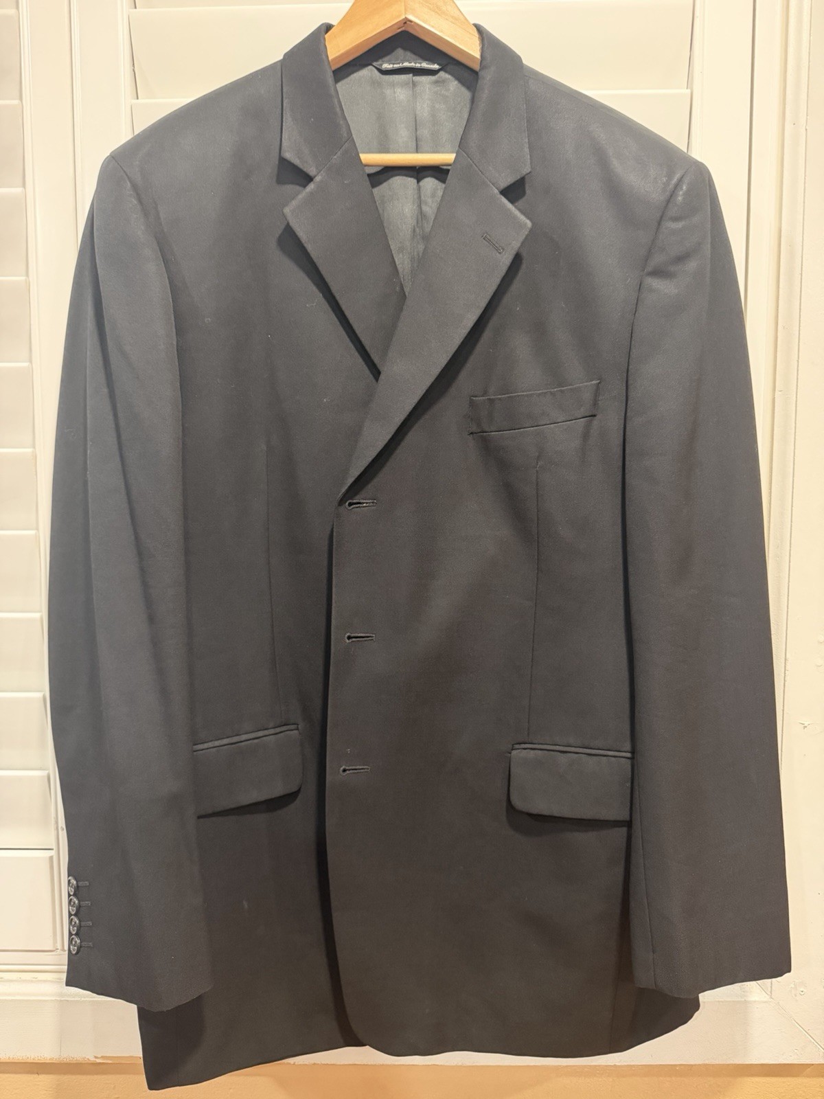 Loro Piana Fabric Malibu Clothes Beverly Hills Solid Black Blazer Canada 46L/48R