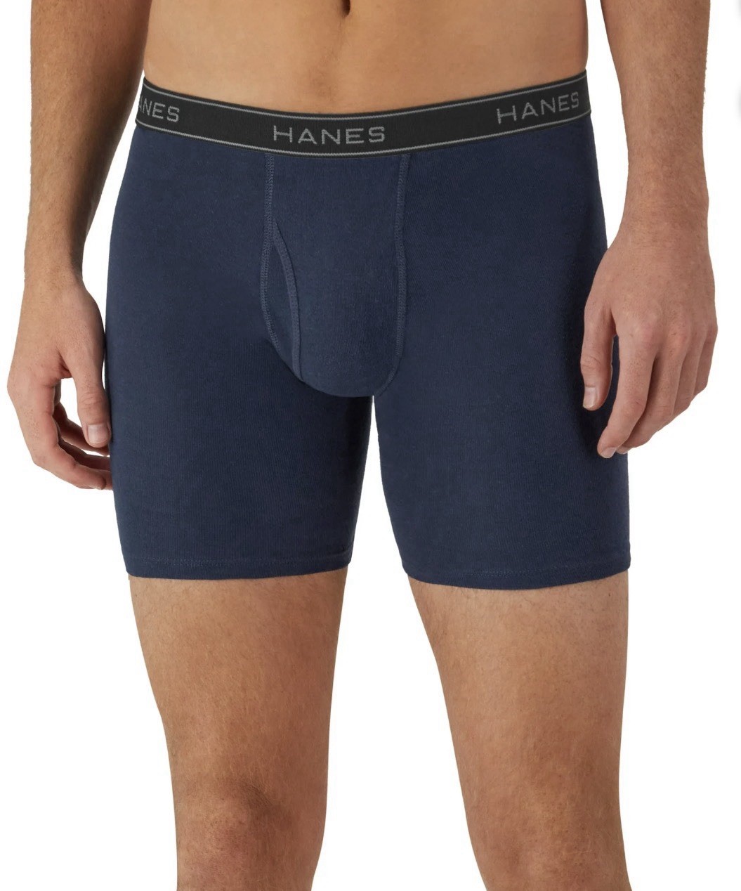10-Pack HANES Men’s XL Boxer Briefs Tagless Comfort Flex Waistband Solid Colors