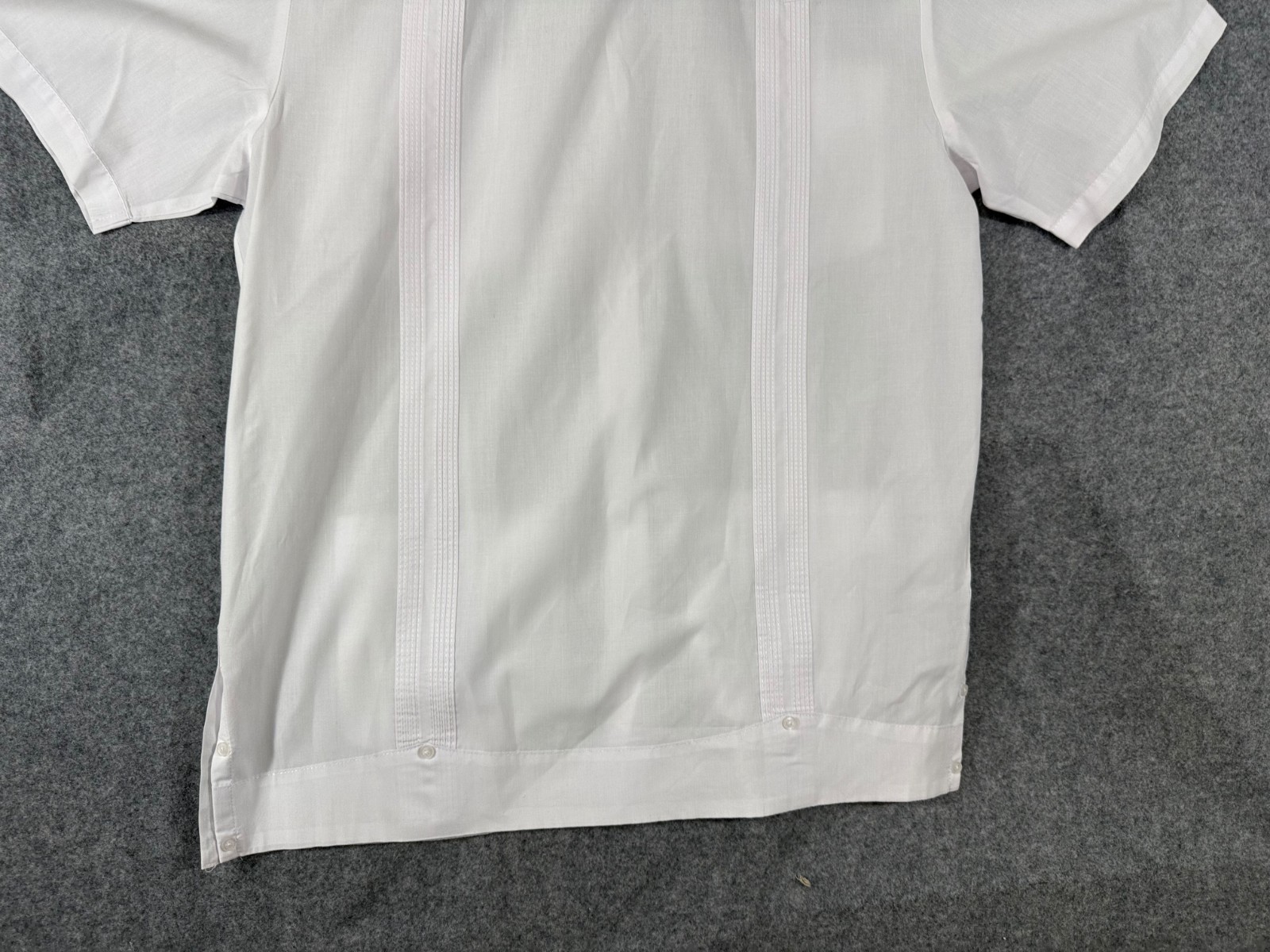 Mojito Guayabera Mexican Wedding Shirt Mens S White Cuban Short Sleeve 4-Pockets