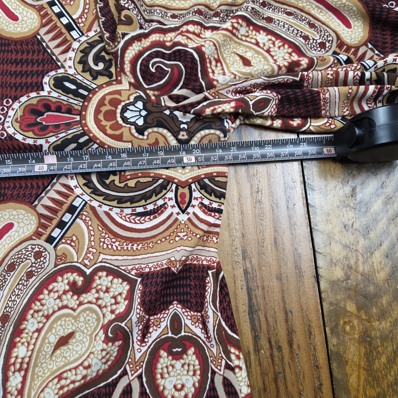 Boho Chico’s Medallion Paisley Top Keyhole Back Detail & Bell Sleeves