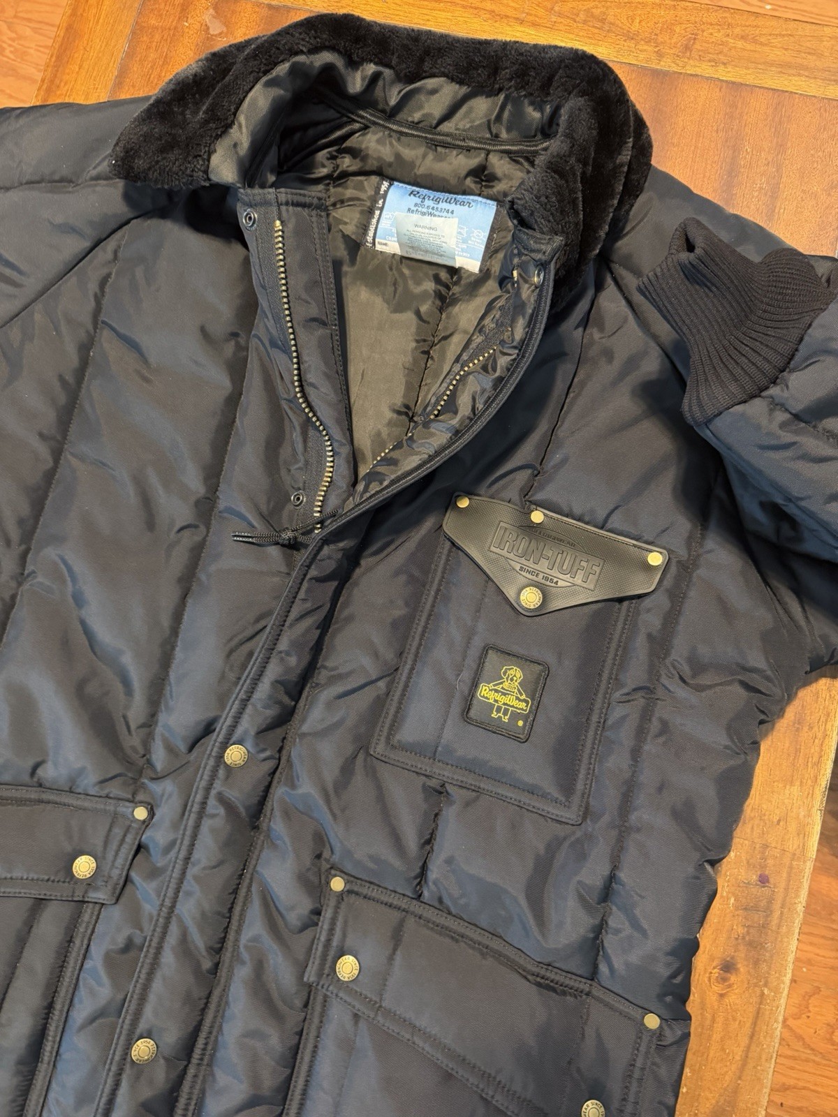 RefrigiWear 0358R Iron-Tuff Heavy Insulated Coat Mens XL Water Repellent