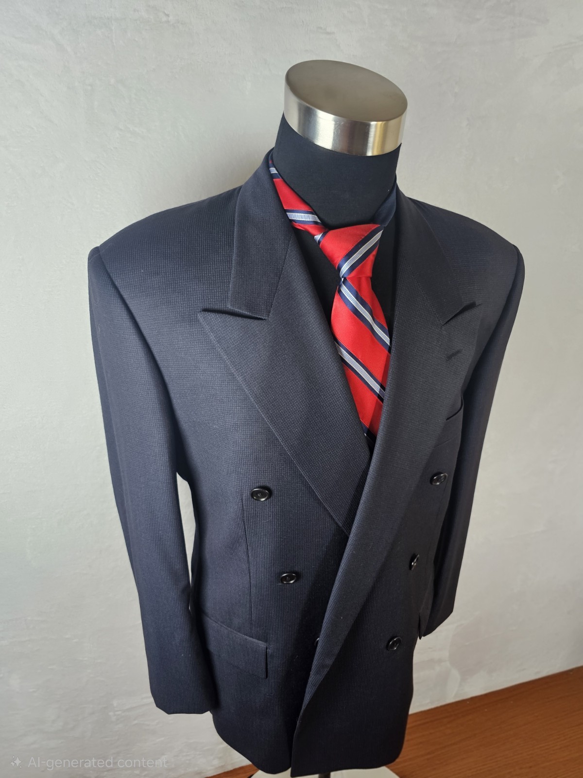 ⭐️🔥Vintage 90s-MINT-RARE-Corneliani-Double Breasted-MICRO CHECK-HOUNDSTOOTH-44R