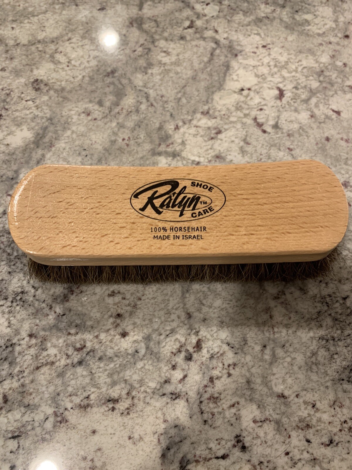 Ralyn Professional Shine Brush Boots & Shoes Brush Buffer Light Horse Hair 8″