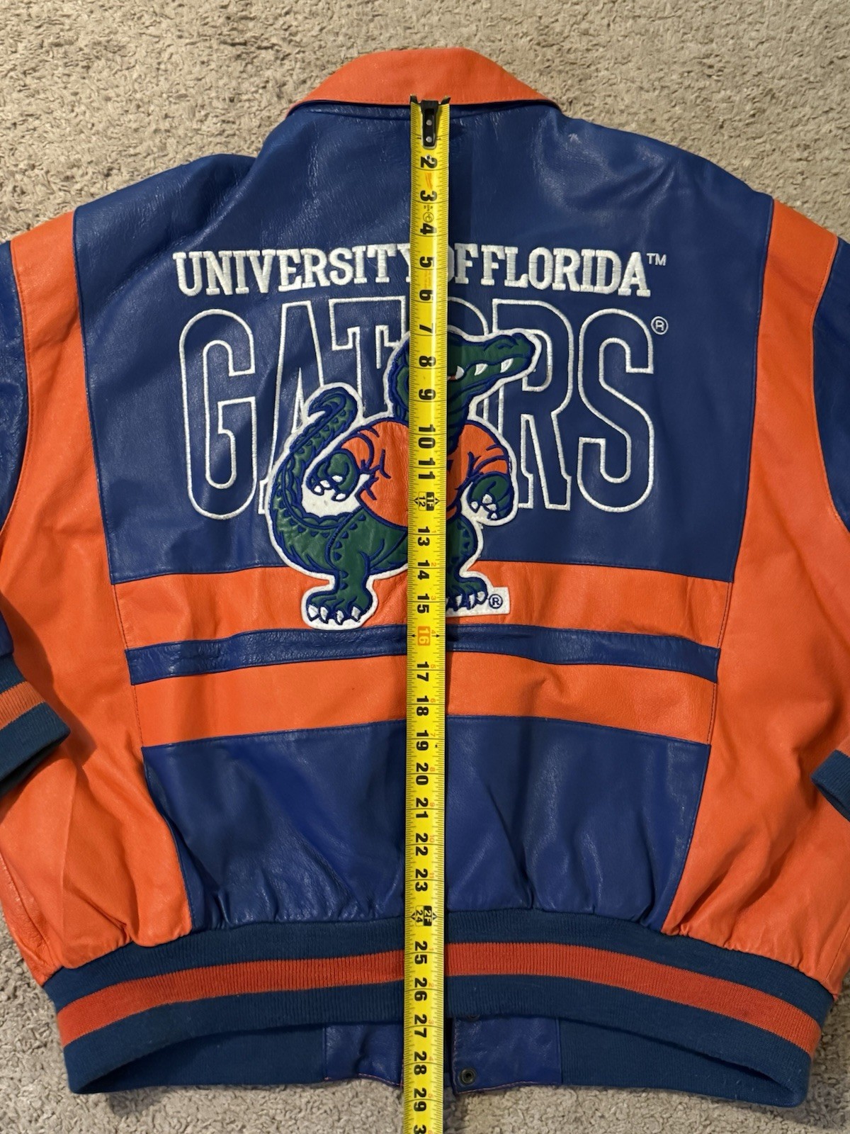 Vintage 90s College Phase University of Florida Gators Leather Jacket Size 3XL