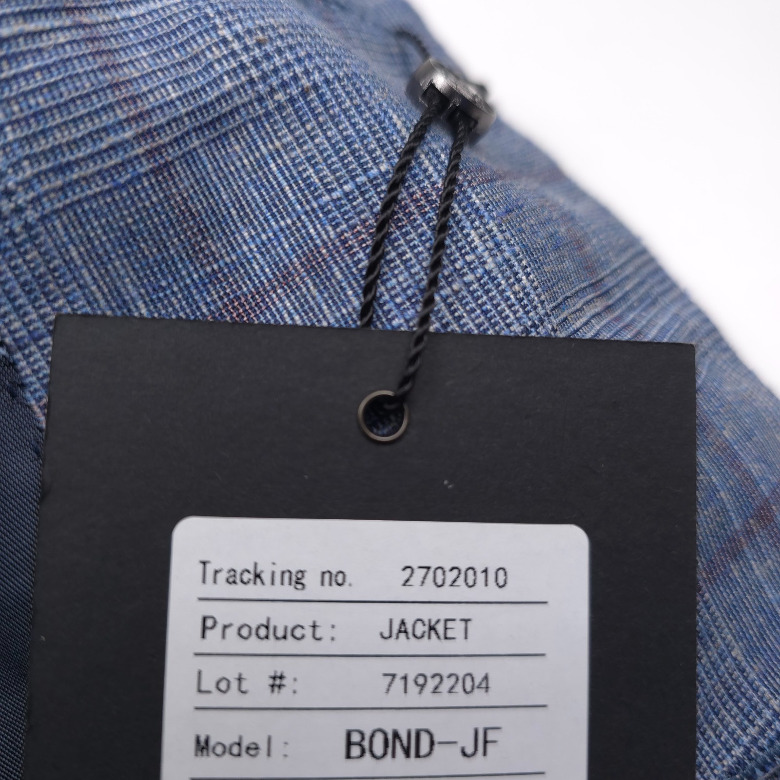 John Varvatos Bond-JF Sport Coat Mens 46R Slim Light Blue Plaid Blazer Jacket