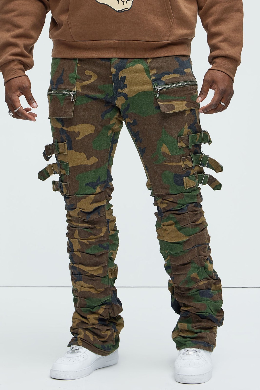 Camouflage. Stacked Skinny Flare Fit 5 Pocket Detail