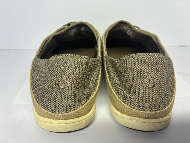 Olukai Nohea Moku Brown Tan Slip-On Shoes Round Toe Men’s U.S. Size 9