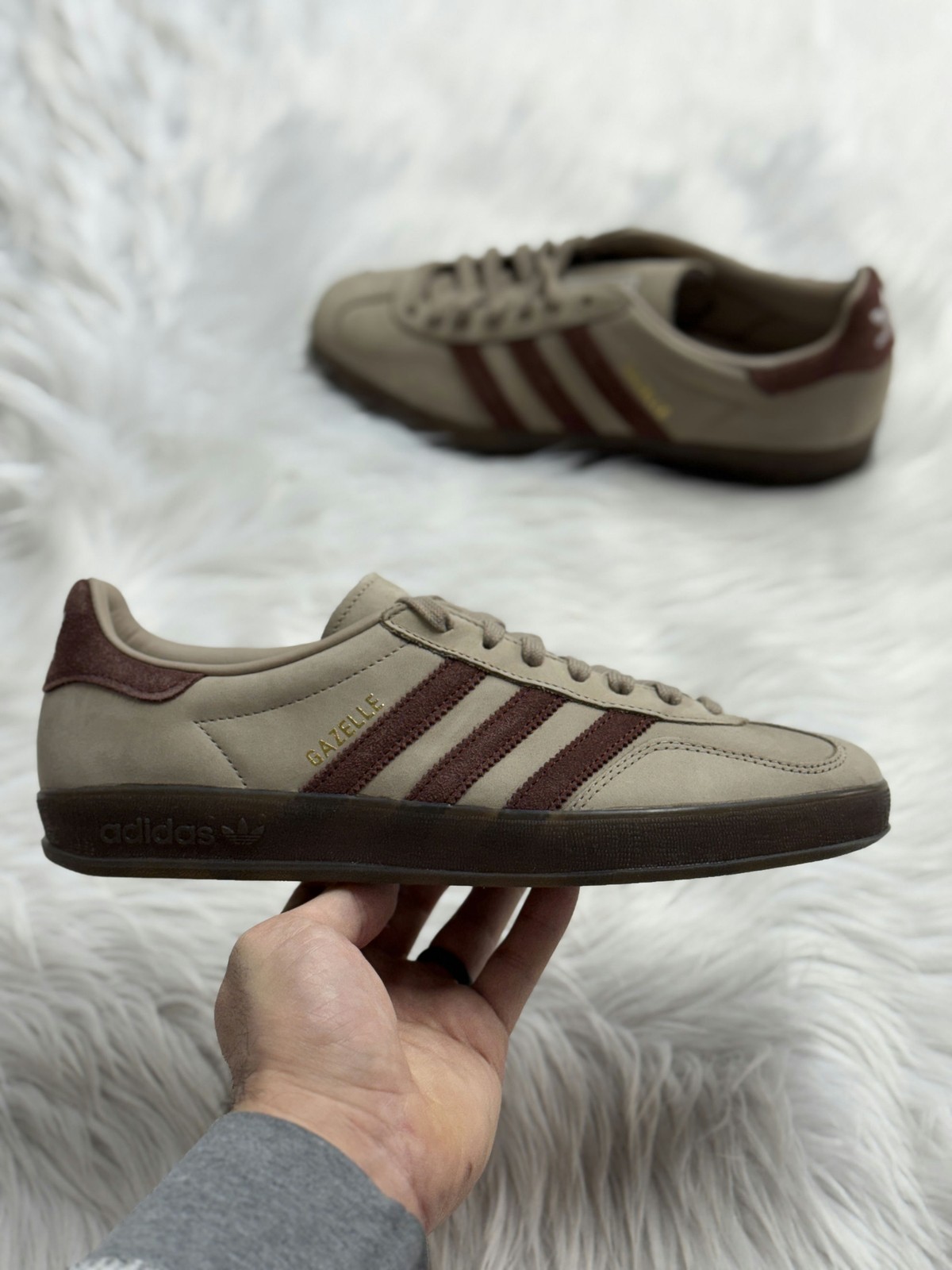 Adidas Gazelle Indoor Trace Khaki Fox Brown Mens JQ8387 NEW Multi Sz