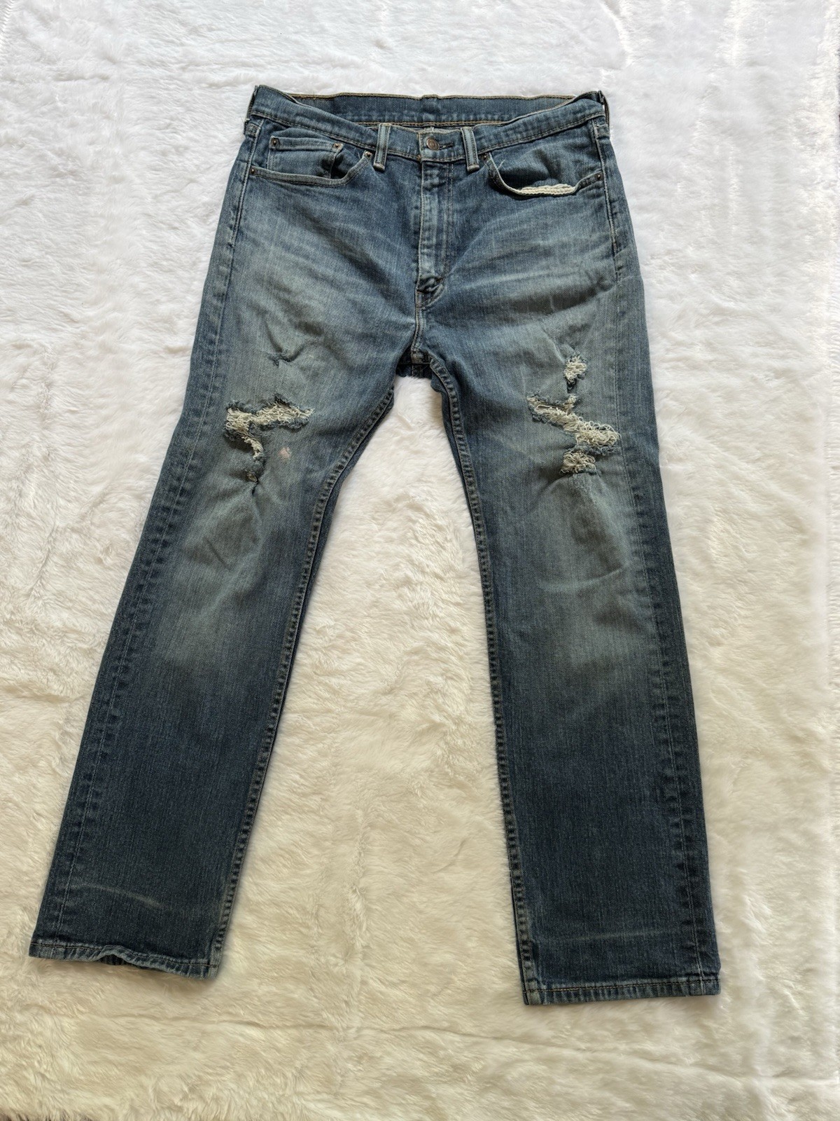 Levi’s 505 Men’s Jeans 34×30 Blue, Regular Fit, Straight Leg
