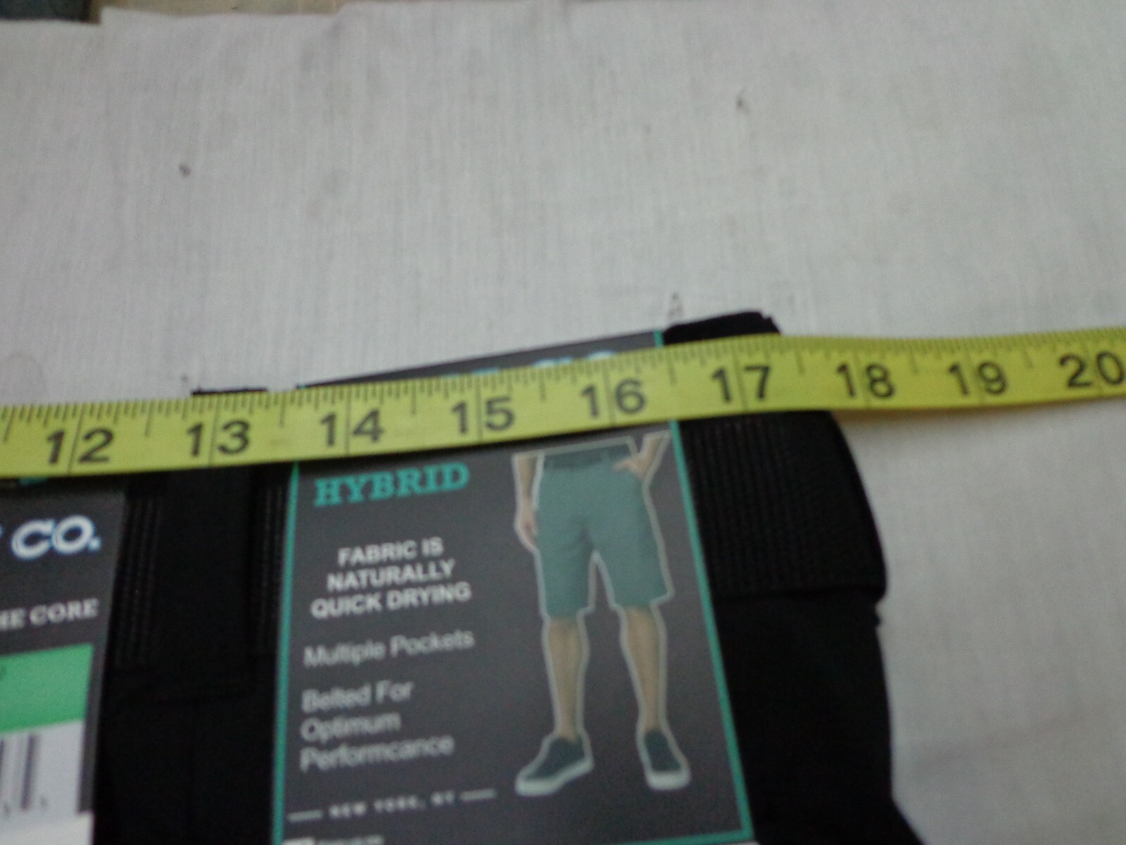 IRON CO. Hybrid Belted Shorts Black Size 34 NEW