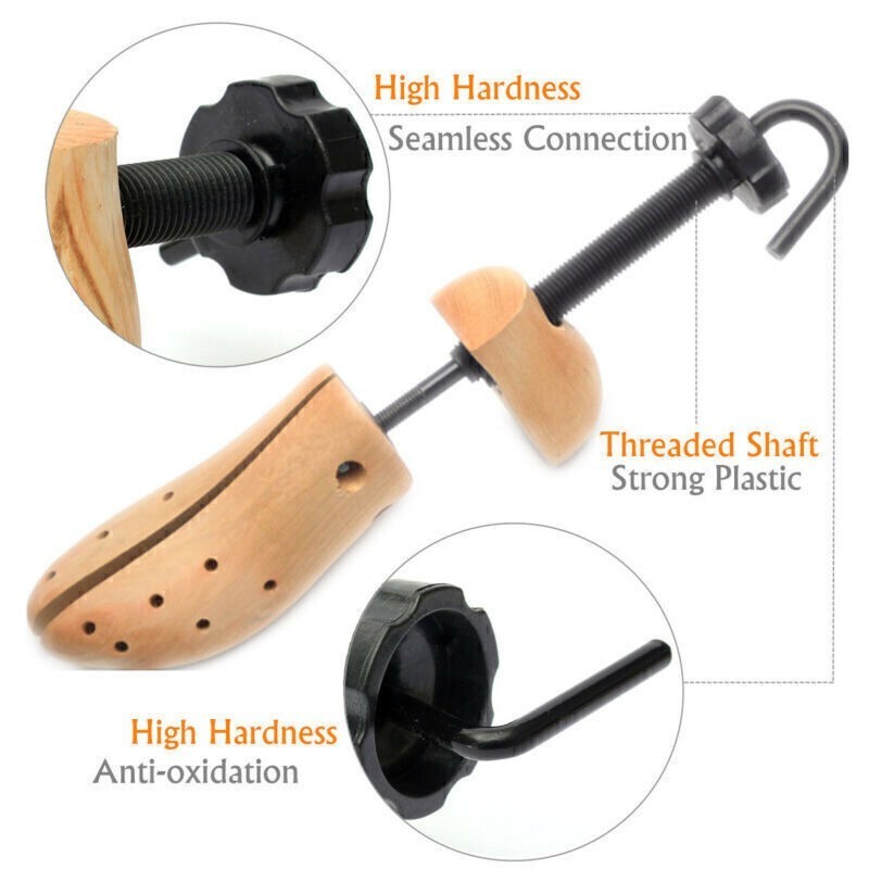 2-Way Wooden Adjustable Shoe Stretcher Expander Men Women Boot Size US 9-13