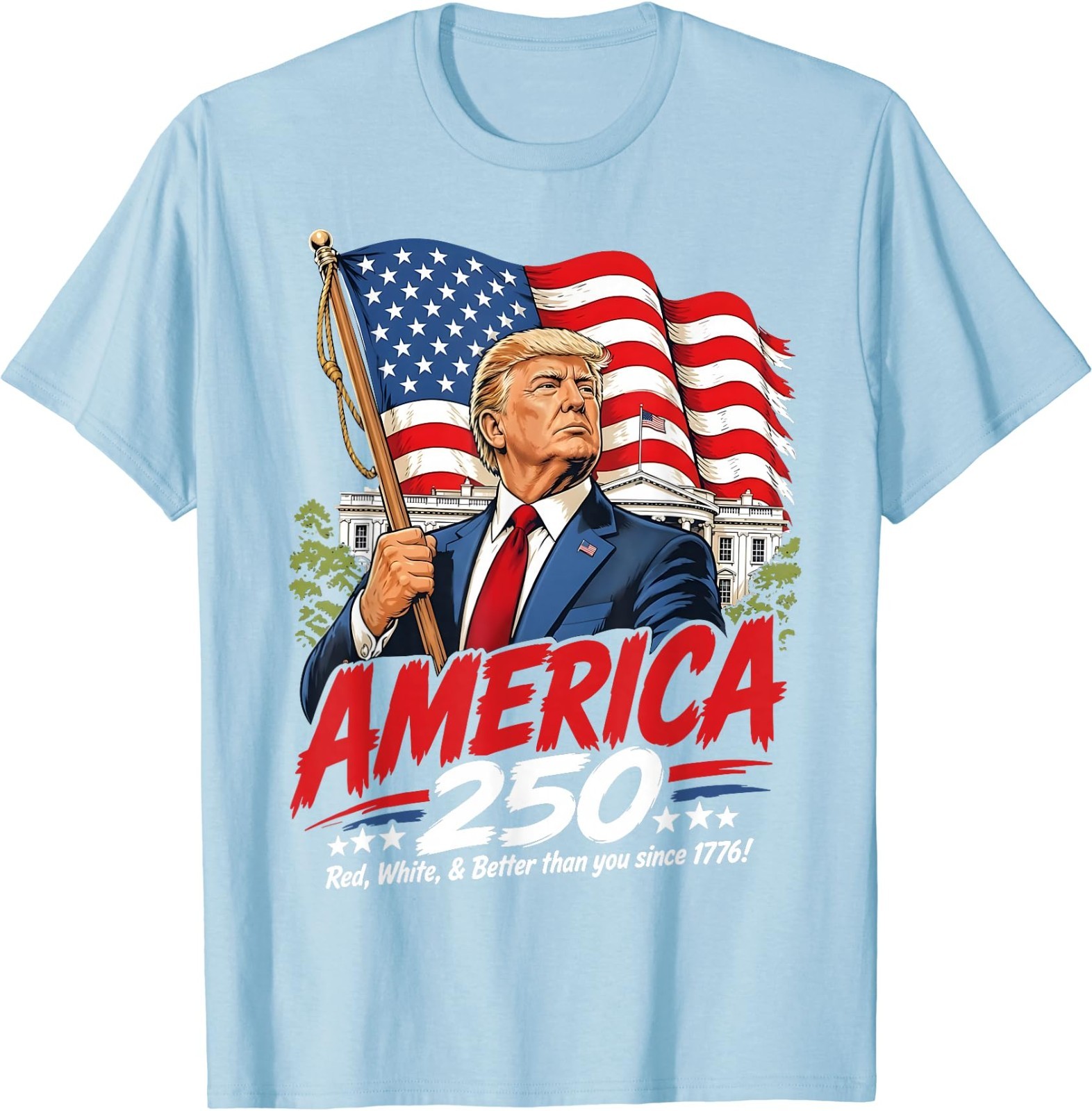 Trump America 250 Patriotic 250th Anniversary 4th of July T-Shirt